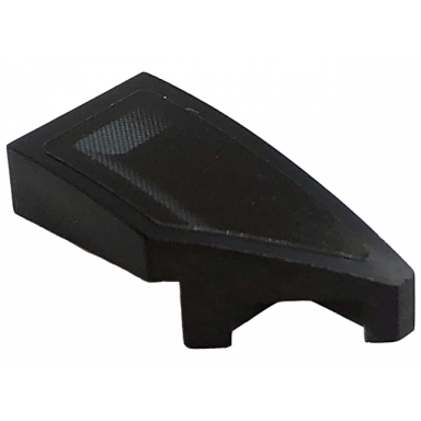 black wedge 2 x 1 x 2 3 right with dark bluish gray air intake grille pattern sticker - set 76909