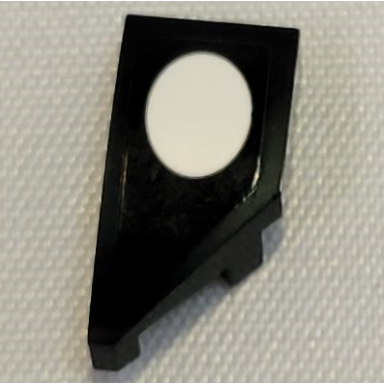 black wedge 2 x 1 x 2 3 left with white oval pattern sticker - set 21331