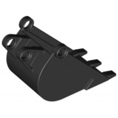black technic digger bucket 4 x 4 x 9 with 3 teeth