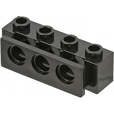 black technic brick 1 x 4 with bumper holder