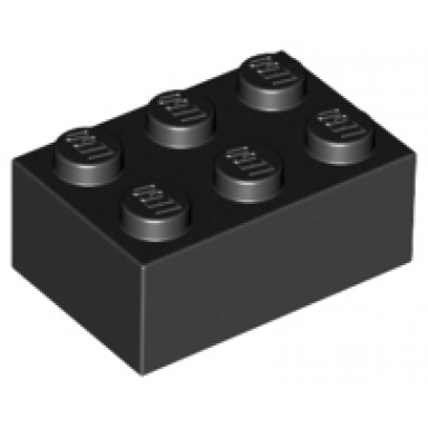 black brick 2 x 3