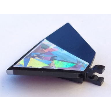 panel 3 x 5 hexagonal with bent sides and clip with holographic trapezoid pattern sticker - sets 1737 2154 5129 5384 6815 6856 6900 6915 6938 6958 6975 6982 6999