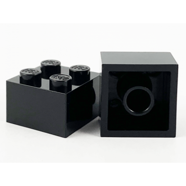 black brick 2 x 2 without inside supports