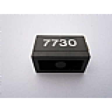 black brick 1 x 2 with white 7730 pattern sticker - set 7730