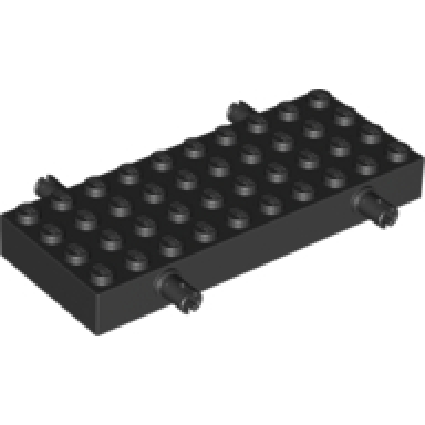 black brick modified 4 x 10 with 4 pins