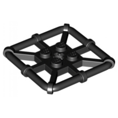 black plate modified 2 x 2 with bar frame square