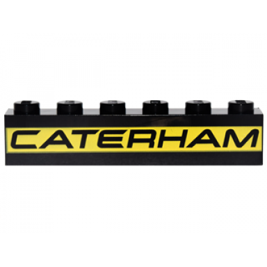 black brick 1 x 6 with caterham pattern