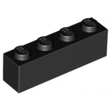 black brick 1 x 4