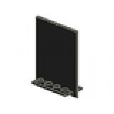 black door 2 x 5 x 5 swivel flat base