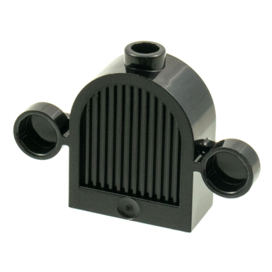 black vehicle grille 1 x 2 x 2 round top with lights