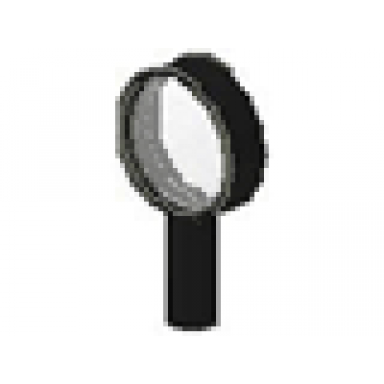 black minifigure utensil magnifying glass with trans-clear lens undetermined type