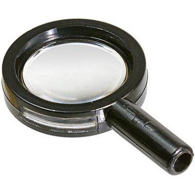 minifigure utensil magnifying glass thin frame and hollow handle with trans-clear lens