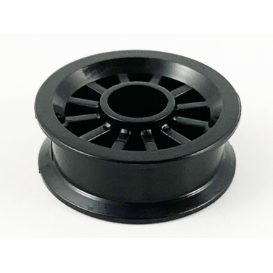 black wheel spoked 2 x 2 with pin hole