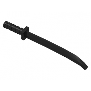 minifigure weapon sword shamshir katana square guard with uncapped pommel and hole in hilt