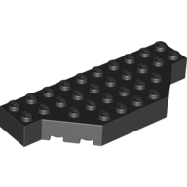 black brick modified 4 x 10 with cut corners
