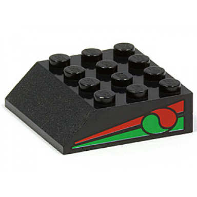 black slope 45 4 x 4 with octan logo and red green stripe pattern