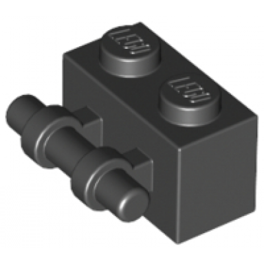 black brick modified 1 x 2 with bar handle on side