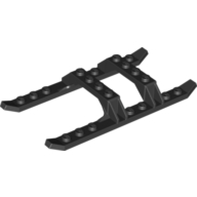 black helicopter sled rails 12 x 6