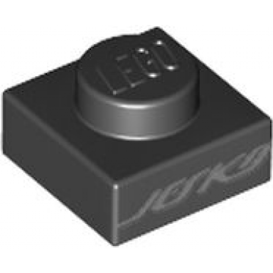 black plate 1 x 1 with jesko logo pattern