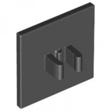 black road sign 2 x 2 square with clip