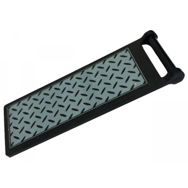 black flag 7 x 3 with bar handle with tread plate pattern sticker - set 76183