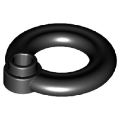 black minifigure utensil flotation ring life preserver