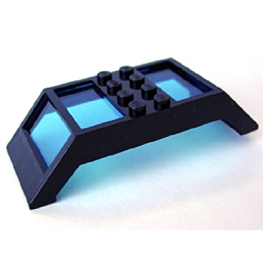 black window 4 x 10 x 2 roof slope double with fixed trans-dark blue glass
