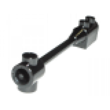 black bar 1 x 8 with brick 1 x 2 curved top end axle holder inside small end