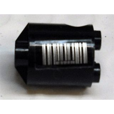 black brick round 2 x 2 x 2 robot body with barcode pattern on both sides stickers - set 7711