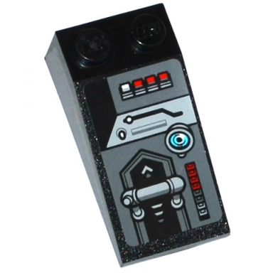 black slope 18 4 x 2 with sw imperial shuttle tydirium controls pattern sticker - set 75094