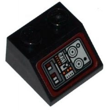 black slope 45 2 x 2 with sw landspeeder control panel pattern sticker - sets 75052 75173