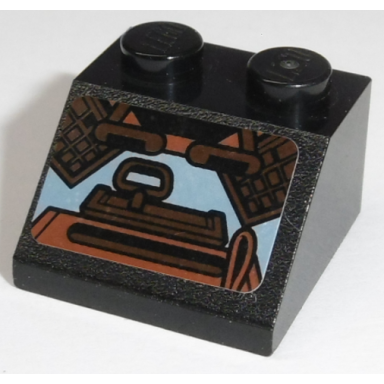 black slope 45 2 x 2 with sw mtt cockpit and lever pattern sticker - set 75058