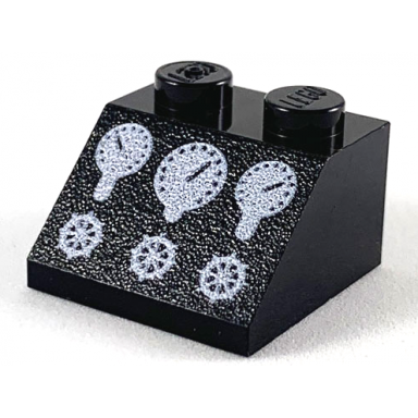 black slope 45 2 x 2 with 3 gauges and 3 knobs pattern