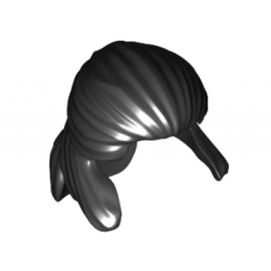 black minifigure hair pulled back