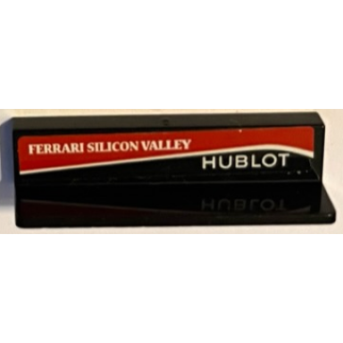 black panel 1 x 4 x 1 with white hublot and ferrari silicon valley on red stripe pattern model left side sticker - set 75886