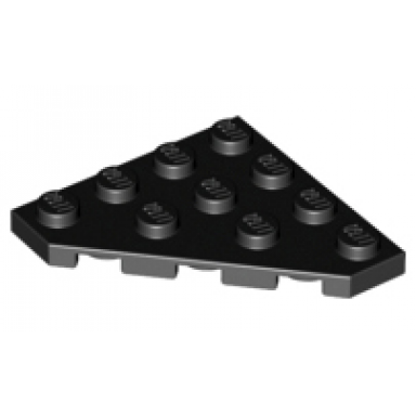 black wedge plate 4 x 4 cut corner