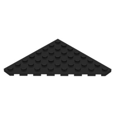 black wedge plate 8 x 8 cut corner
