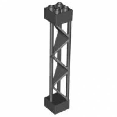 black support 2 x 2 x 10 girder triangular vertical - type 1 - solid top 3 posts