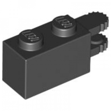 hinge brick 1 x 2 locking with 2 fingers horizontal end