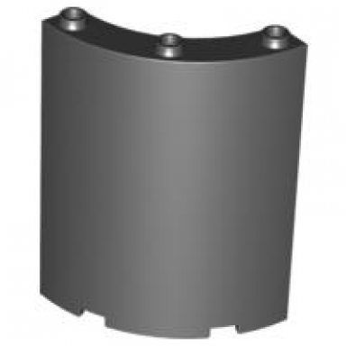 black cylinder quarter 4 x 4 x 6