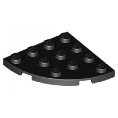 black plate round corner 4 x 4