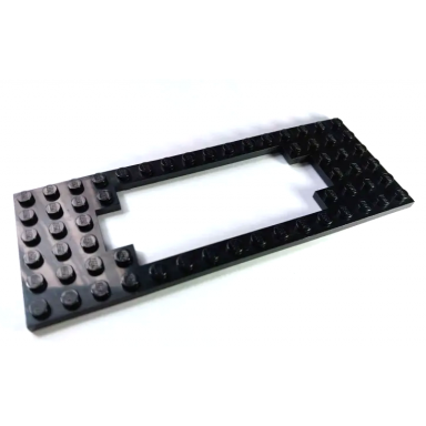 black plate modified 6 x 16 with motor cutout wide