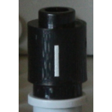 black brick round 1 x 1 with silver capital letter i pattern