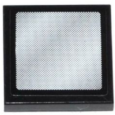 black tile 2 x 2 with vehicle mirror rounded corners on black small border background pattern sticker - set 42024
