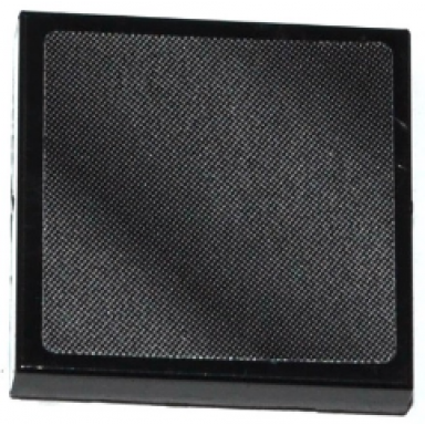 black tile 2 x 2 with vehicle mirror rounded corners pattern sticker - sets 42043 42053