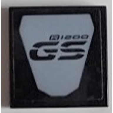 black tile 2 x 2 with r1200 gs pattern sticker - set 42063