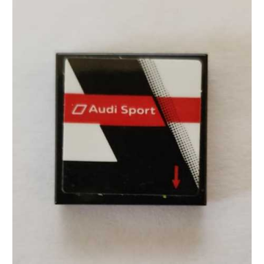 black tile 2 x 2 with white audi sport pattern model left side sticker - set 75872