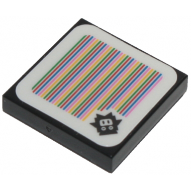 black tile 2 x 2 with super mario scanner code ninji pattern sticker - set 71386