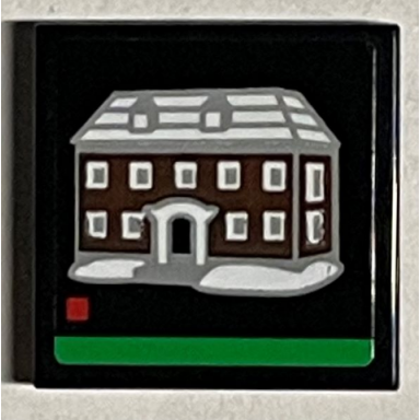 black tile 2 x 2 with lego ideas set 21330 home alone box art pattern sticker - set 21330