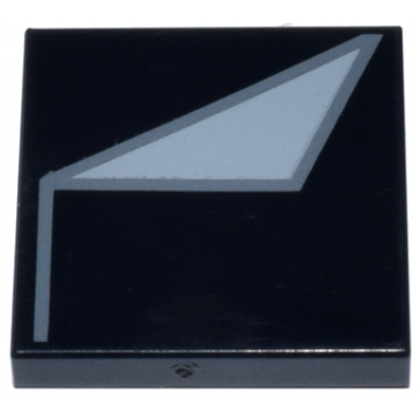 black tile 2 x 2 with light bluish gray triangle and dark bluish gray line pattern brickheadz luke skywalker robe